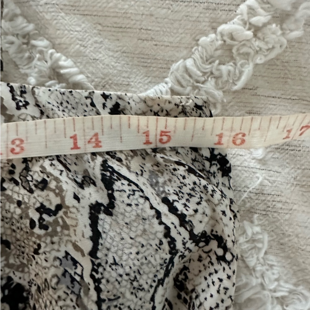 Revolve Bardot Ruffle Snakeskin Print Mini Dress‎ Coquette Feminine XS 4 - Picture 5 of 11